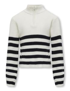 ბავშვის ჯემპრი/ჟაკეტი KIDS ONLY - KOGFRANCA HALF ZIP L/S STRIPE KNT NOOS