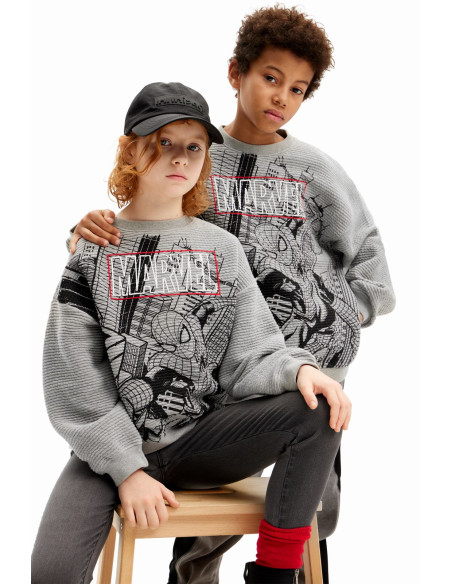 ბავშვის ჯემპრი/ჟაკეტი Desigual - MARVEL STRIPED SWEATSHIRT