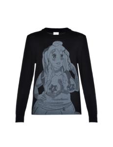 კაცის სვიტერი Reckless - ANIME GIRL SWEATER BLACK