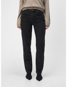 ქალის ჯინსი OBJECT - OBJSAVA ELLEN MW STRAIGHT BLK JEANS NOOS