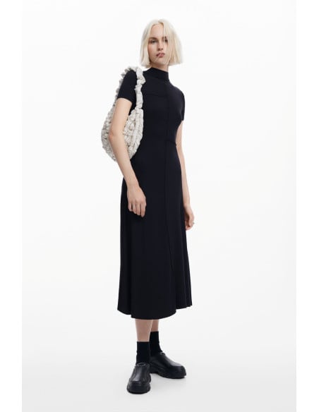 კაბა DESIGUAL - MIDI DRESS WITH HIGH NECK