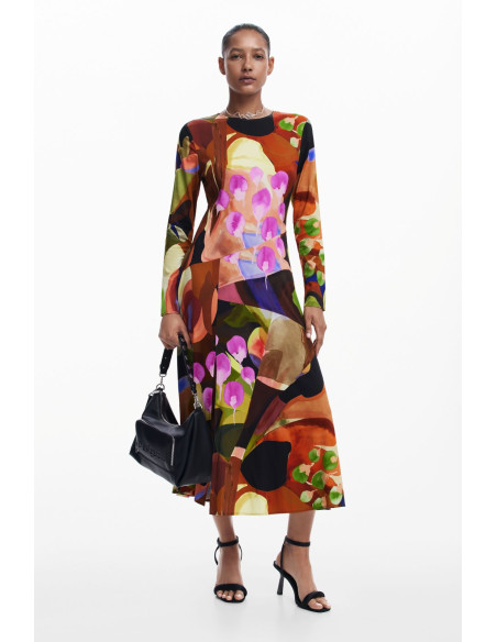 კაბა DESIGUAL - PRINTED MIDI DRESS M. CHRISTIAN LACROIX
