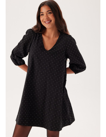 კაბა OBJECT - OBJRIGINI 3/4 SLEEVE V-NECK DRESS 135