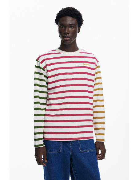 მაისური DESIGUAL - MULTICOLOR STRIPED T-SHIRT