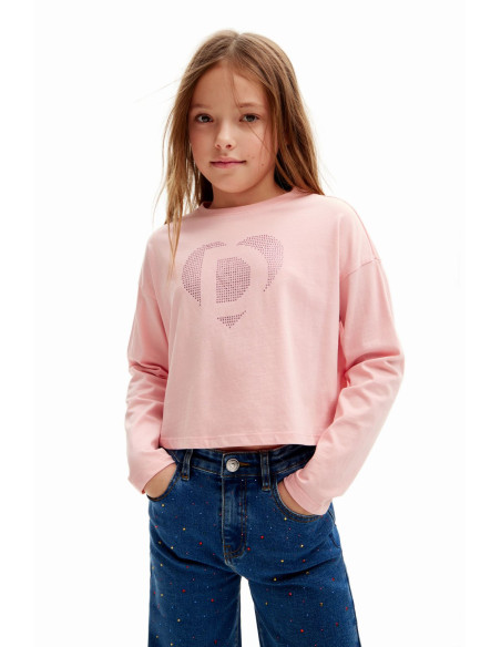 მაისური Desigual - DESIGUAL HEART T-SHIRT