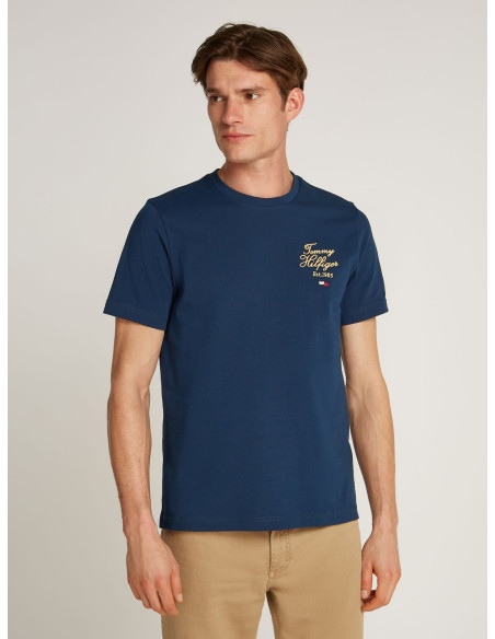 მაისური Tommy Hilfiger - SCRIPT HILFIGER STACK TEE