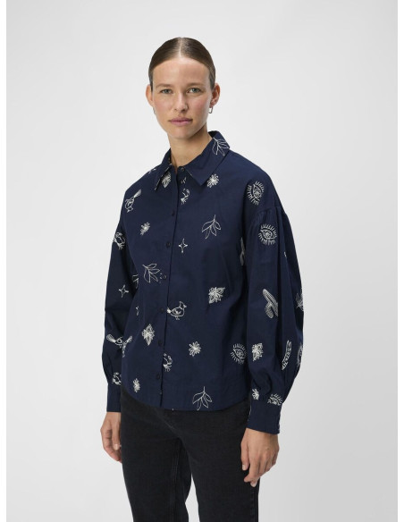 პერანგი OBJECT - OBJJACKIE LO L/S SHIRT 135