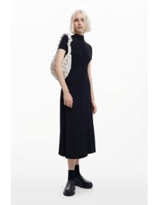 კაბა DESIGUAL - MIDI DRESS WITH HIGH NECK