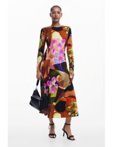 კაბა DESIGUAL - PRINTED MIDI DRESS M. CHRISTIAN LACROIX