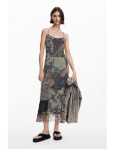 კაბა DESIGUAL - PRINTED TULLE DRESS
