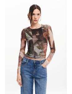 მაისურები DESIGUAL - FLORAL PRINT T-SHIRT