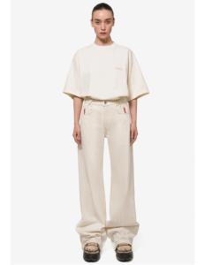 მაისურები Reckless - R EMBROIDERED TEE CREAM