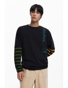 მაისური DESIGUAL - DOUBLE SLEEVE T-SHIRT