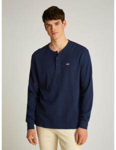 მაისური Tommy Jeans - TJM REG WAFFLE HENLEY LS TEE
