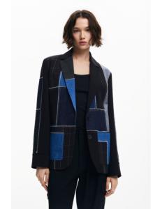 პიჯაკი DESIGUAL - COMBINED PATCHWORK BLAZER