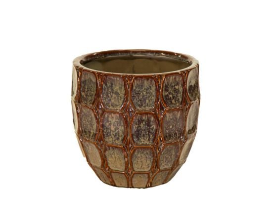 ქოთანი კერამიკული Mega Collections Vida Egg Pot Brown D8H7.5