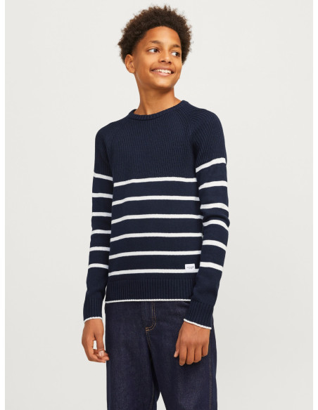 ბავშვის ჯემპრი/ჟაკეტი Jack&Jones - JJPANNEL KNIT CREW NECK AW24 JNR