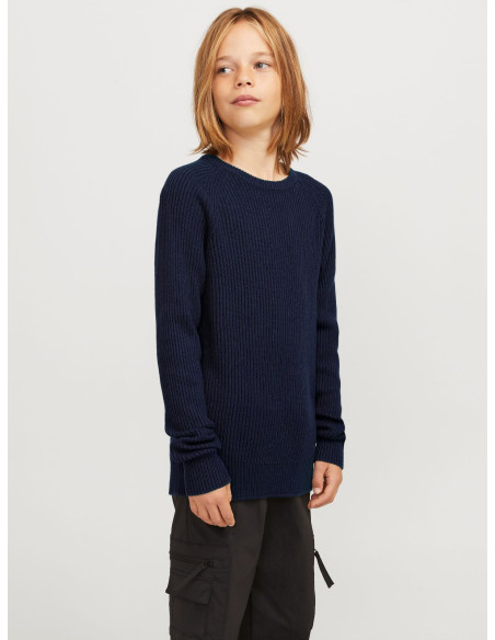 ბავშვის ჯემპრი/ჟაკეტი Jack&Jones - JJPANNEL KNIT CREW NECK AW24 JNR