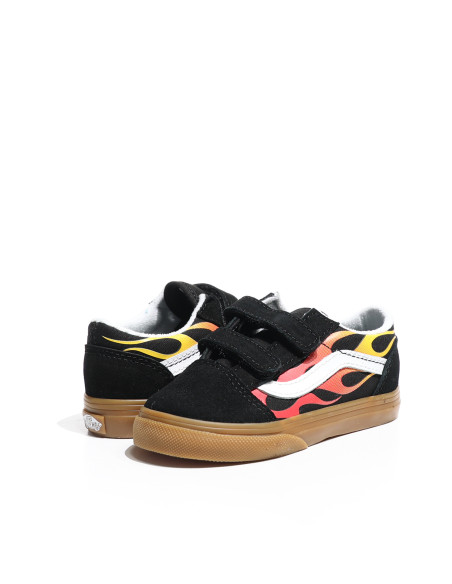 ბავშვის სპორტული ფეხსაცმელი VANS - Old Skool V FLAME BLACK/GUM