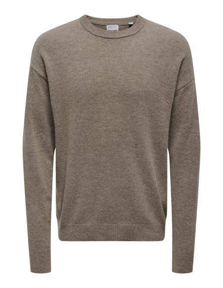 კაცის სვიტერი ONLY & SONS - ONSPABLO REG 9 WOOL CREW KNIT