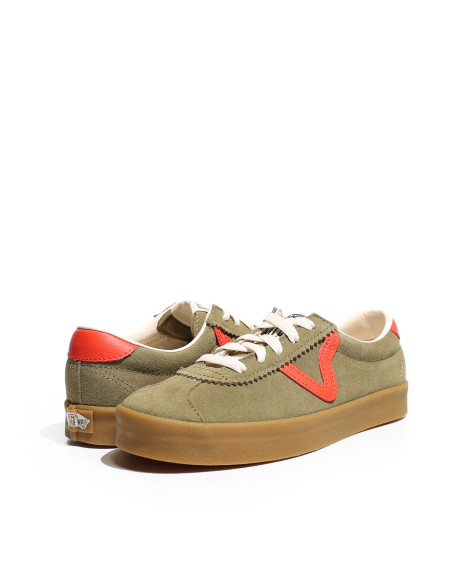 კედები VANS - Sport Low GUM POP OLIVE/RED