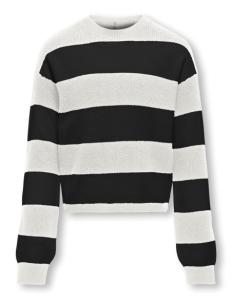 ბავშვის ჯემპრი/ჟაკეტი KIDS ONLY - KOGFRANCA SHORT L/S STRIPE KNT NOOS