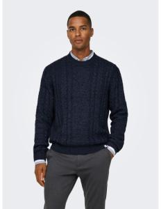 კაცის სვიტერი ONLY & SONS - ONSFLETCHER LIFE REG 5 CABEL CREW KNIT