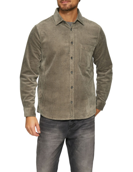 პერანგი s.OLIVER - Corduroy Shirt With Breast Pocket