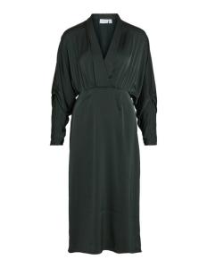 კაბა VILA - VIMAROSA L/S V-NECK MIDI DRESS/BM/DC