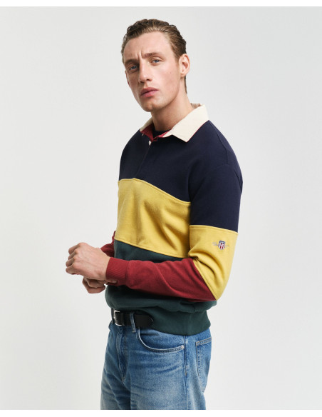 მაისურები Gant - SWEAT COLOR BLOCK HEAVY RUGGER