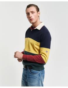 მაისურები Gant - SWEAT COLOR BLOCK HEAVY RUGGER