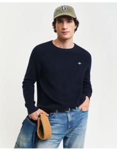 კაცის სვიტერი Gant - COTTON WOOL RIB C-NECK