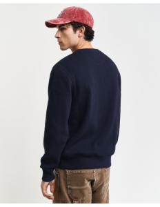კაცის სვიტერი Gant - WAFFLE C-NECK SWEAT