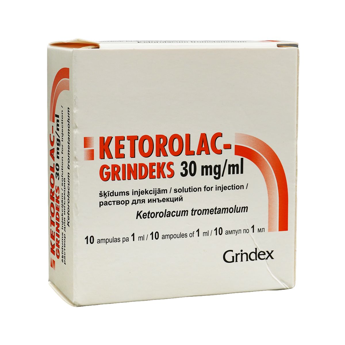 Ketorolac - კეტოროლაკი 30მგ/მლ 1მლ 10 ამპულა