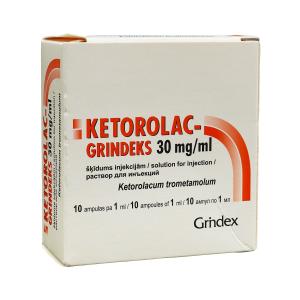 Ketorolac - კეტოროლაკი 30მგ/მლ 1მლ 10 ამპულა