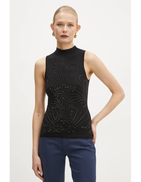 პერანგი GUESS - SL FN CALISTA RHINESTONE SWTR