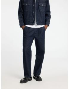 ჯინსი SELECTED HOMME - SLH220-LOOSE KOBE PLEAT 5442 D.BLUE JNS