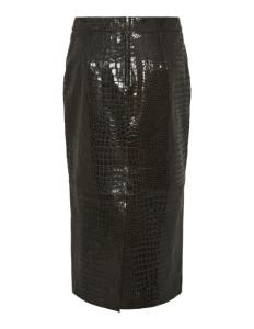 ქვედაბოლო Y.A.S - YASSIRIS HMW MIDI LEATHER SKIRT