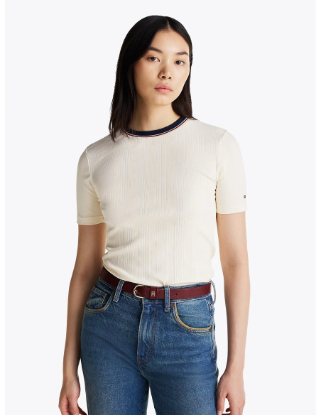 მაისურები Tommy Hilfiger - RWB SLIM TEE SS C-NK