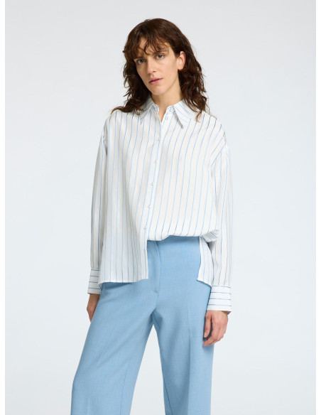 პერანგი SELECTED FEMME - SLFMAIRIN LS STRIPED SHIRT B