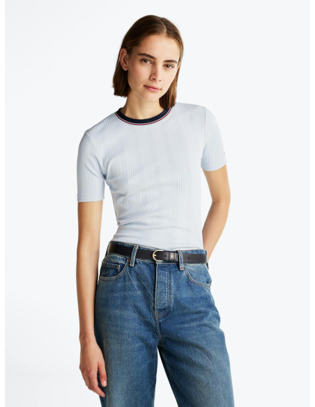 მაისურები Tommy Hilfiger - RWB SLIM TEE SS C-NK