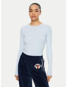 მაისურები Tommy Jeans - TJW SLIM ESSENTIAL RIB LS