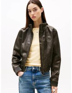 ქურთუკი Tommy Jeans - TJW PU WASHED BOMBER