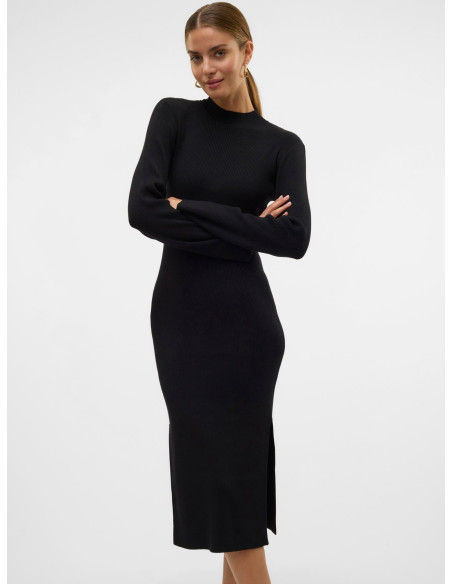 კაბა Vero Moda - VMLYNZI LS CALF KNIT DRESS VMA NOOS