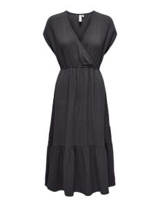 კაბა ONLY - ONLTHYRA LIFE SS FAKE WRAP MID DRESS WVN