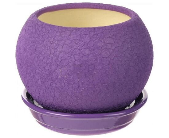 კერამიკული ქოთანი Oriana Shar აბრეშუმი იისფერი 13.5x12.5 სმ 1.4 ლ