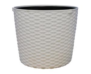 პლასტმასის ქოთანი ყვავილებისთვის Prosperplast RATO ROUND DRTW S449 6.5 ლ თეთრი