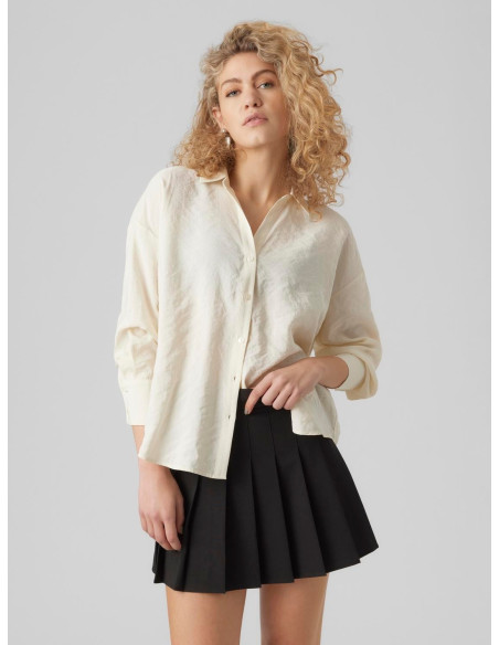 პერანგი Vero Moda - VMQUEENY LS OVERSIZE SHIRT WVN GA NOOS