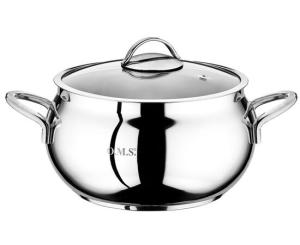 ლითონის ქვაბი მინის თავსახურით OMS 2031-24' 24x14 სმ 6.2 ლ