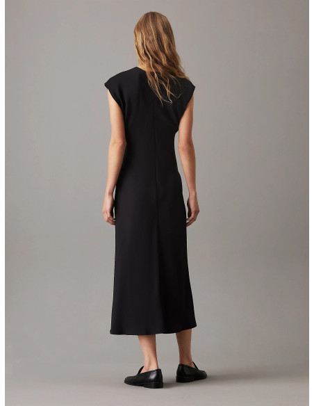 კაბა CALVIN KLEIN - HEAVY SHINE VISCOSE SHIFT DRESS
